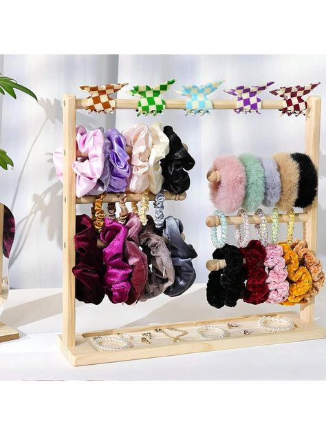 Beis  Collar  madera   Embellished Hair Storage, Hair Tie Organizer, Scrunchie Holder, Tie Organizer, Hair Clip Organizer, Hair Product Storage, Clip Organizer, Headband Organizer, Hair Accessories Storage