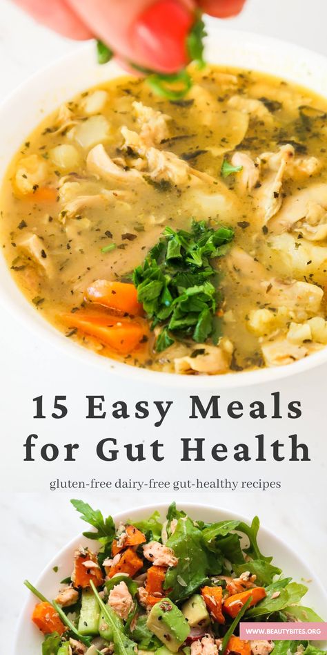 Easy Gut Healthy Recipes, Meals For Gut Health, Healthy Gut Recipes, Gut Health Diet, Gut Healing Recipes, Gut Health Recipes, Healing Recipes, Gut Microbiome, Healing Food