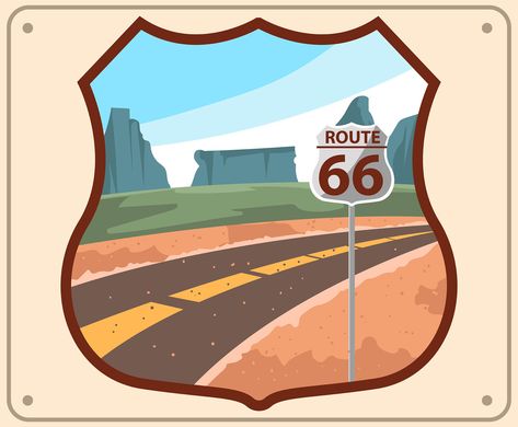 Here is an illustration of the route 66. Route 66 Party Theme, Route 66 Aesthetic, Route 66 Wallpaper, Route 66 Party, Route 66 Theme, Road 66, 2024 Bujo, Yearbook Class, Route 66 Sign