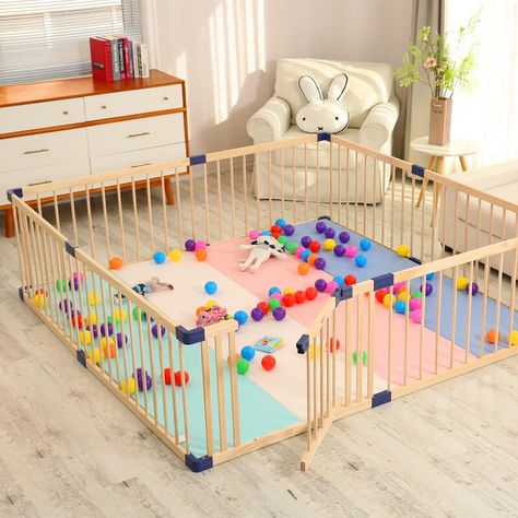 Play Area Indoor, Child Fence, Kids Activity Center, Playpen Baby, Baby Play Areas, Baby Play Yard, Toddler Safety, Kids Safety, Indoor Kids