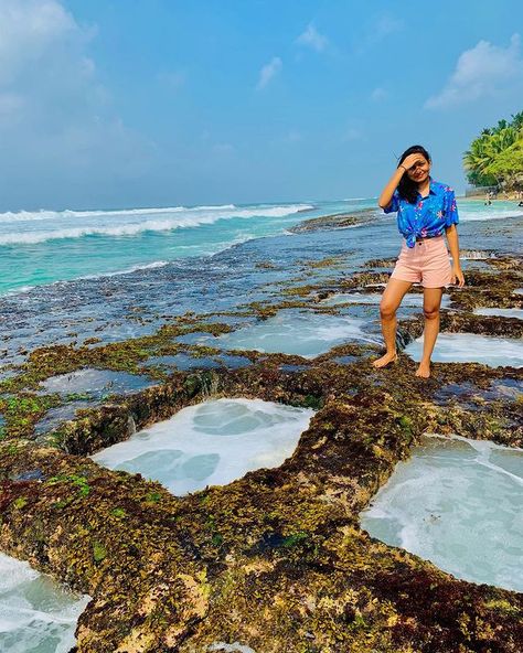 Thalpe Beach is a beach situated in the Southern province of Sri Lanka, close to the city of Galle. It is a popular destination among both locals and foreigners. There are vibrant shops, restaurant and various water sports related activities to do in the surrounding area of Thalpe. photo credit @travelgirl_paro #travel #beach #srilankatravel #traveling #visitsrilanka #beachvibes #travelblogger #beachtrip Sri Lanka Photography, Galle Sri Lanka, Beach Tanks, Sri Lanka Travel, Ocean Sounds, Rock Pools, Cool Pictures Of Nature, Coastal Towns, Beach Travel