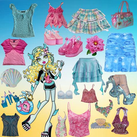 #monsterhigh #lagoonablue #mermaidcore Monster High Halloween Costumes Lagoona Blue, Laguna Halloween Costume, Lagoon Blue Costume, Monster High Lagoona Blue Cosplay, Monster High Swimsuit, Lagoona Blue Costume Ideas, Lagoons Blue Costume, Monster High Lagoona Costume, Laguna Blue Costume