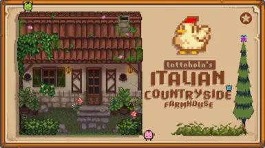 Italian Countryside House, Countryside Farmhouse, Mod Aesthetic, Stardew Farms, Stardew Valley Layout, Stardew Valley Tips, Stardew Valley Farms, Stardew Valley Fanart, Farm Layout