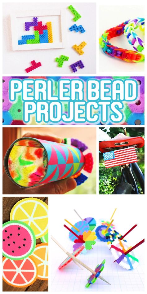 18 Cute & Easy Perler Bead Crafting Ideas • Kids Activities Blog Bead Ideas Crafts, Perler Bead Bookmarks, Perler Bead Bracelet, Beads Craft Kids, Perler Beads Crafts, Space Stem, Diy Kaleidoscope, Bead Pattern Ideas, Chalkboard Crafts