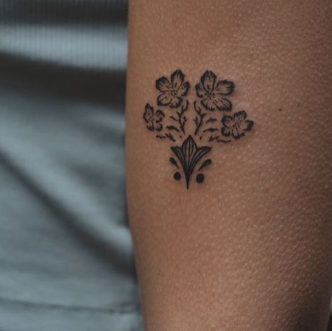 Dainty Mexican Tattoo, Mexican Folk Tattoo, Multiverse Tattoo, Folk Flower Tattoo, Appalachian Tattoo, Danish Tattoo, European Tattoos, Mexican Heritage Tattoos, Hispanic Tattoos