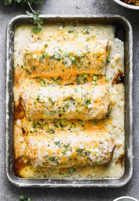 Smothered Green Chili Burritos - Tastes Better From Scratch Meals For Hot Summer Days, Colorado Green Chili Recipes, Green Chili Burritos, Mexican Food Authentic, Chili Burritos, Colorado Green Chili, Homemade Green Chili, Chicken Burrito Recipe, Smothered Burritos