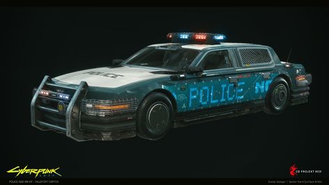 ArtStation - Cyberpunk 2077 - Police Add-On Kit - Villefort Cortes, Csaba Szilagyi Police Concept Art, Cyberpunk Police, Cyberpunk Comic, Zombie Survival Vehicle, Fictional Car, Police Art, D20 Modern, Police Equipment, Police Siren