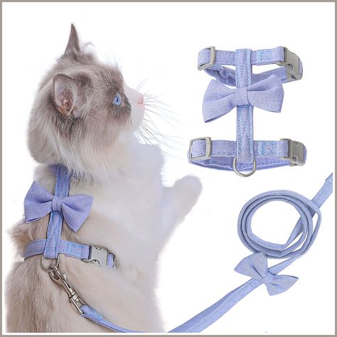 Cat Vest Harness and Leash, Cat Harness Escape Proof Escape Proof Mesh Breathable Kitten Harness, Cat Harness And Leash, Harness And Leash Set, Cat Leash, Pet Kitten, Cat Harness, Pet Leashes, Pet Harness, Cat Supplies