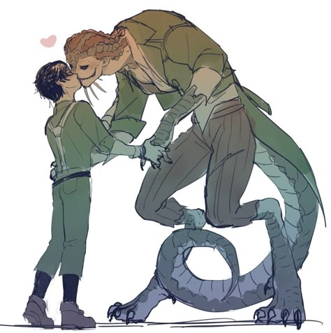 Monster Human Couple, Naga Male Snake X Human, Art Collab Template 2 People, Monster Men Art, Beastman Fantasy Art, Male Lamia, Human Like Creatures, Half Snake Half Human, Fantasy Creatures Humanoid