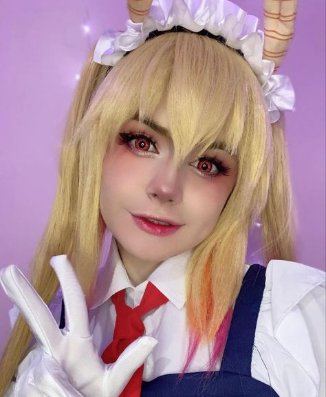 #punkmacarroni #cosplay #tohru Tohru Cosplay, Crown Jewelry, Crown, Makeup, Make Up