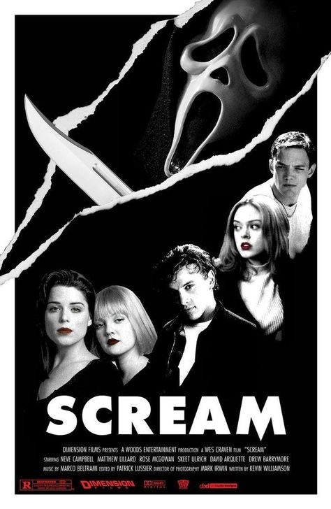 Scarie Movie, Scream Movie Poster, Scream Franchise, Horror Movie Icons, Slasher Movies, Scream Movie, I Love Cinema, Horror Posters, Movie Poster Wall