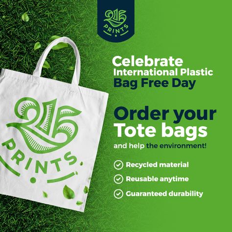 🌎International Plastic Bag Free Day🍃 ♻️Help the environment by purchasing custom totes for your business and reducing plastic bag usage Why they are the best choice for the environment? ✔️Recycled Material ✔️Durability is a Priority ✔️Economical 🖥 ORDER HERE: https://www.215prints.com/cotton-tote-bags/ #totebags #ecofriendlybag #ecofriendly #ecofriendlyliving #ecofriendlyproducts #ecofriendlylifestyle #ecofriendlybusiness #phillygram #philly #215prints International Plastic Bag Free Day, Plastic Bag Free Day, Tote Bag Business, Custom Totes, Recycled Tote, Promotional Bags, Church Poster Design, Business Flyers, Graphic Design Flyer