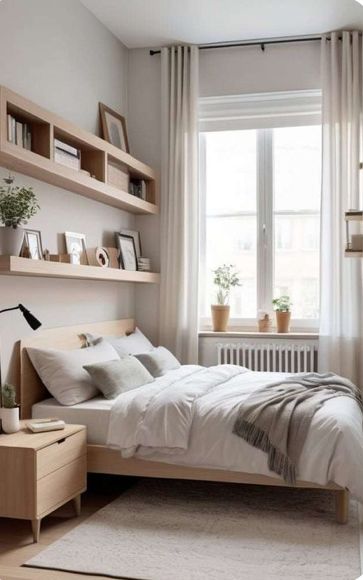 New Build Interior Ideas Uk, Very Small Bedroom Ideas Space Saving, Small Main Bedroom, Uk Bedroom Ideas, Small Main Bedroom Ideas, Compact Bedroom Ideas, Organization For Small Bedroom, City Apartment Bedroom, Small Primary Bedroom