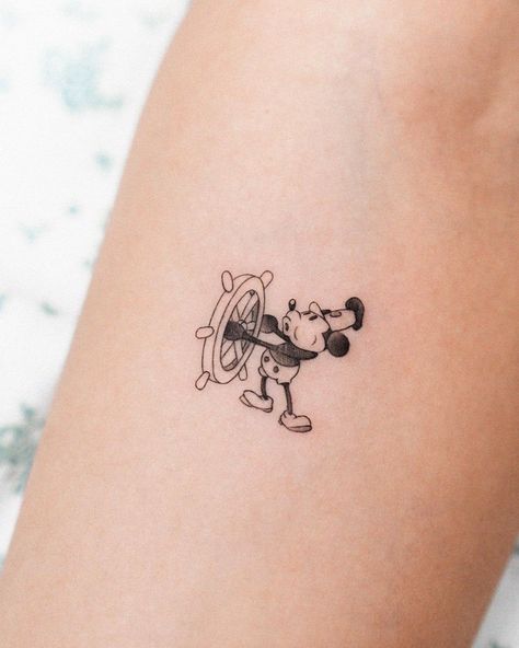 Mickey Mouse Sketch Tattoo, Old School Mickey Mouse Tattoo, Old Mickey Mouse Tattoo, Its A Small World Tattoos, Old Movie Tattoo, Classic Mickey Mouse Tattoo, Vintage Mickey Mouse Tattoo, Vintage Mickey Tattoo, Mickey Mouse Balloon Tattoo