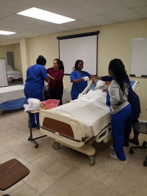 Our Certified Nurse Aide students are practicing and helping each other. Happy to help each other is the best way to learn!  #education#success#career#cna#training#4weeks#certification#future#goals#dreams#cometrue#likesforlikes#school#gettingready#dreams#education#success#life#career#school#hardwork#education#inspiration#motivated#happy#life#work#dreams#school#quotes Cna Training, Nurse Aide, Cna School, Nursing School Inspiration, Director Of Nursing, Finding The Right Career, School Nursing, Helping Each Other, School Jobs