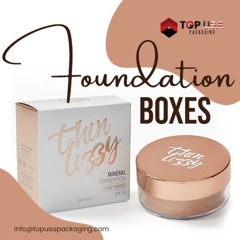 Foundation Boxes Foundation Packaging, Mineral Foundation, Custom Packaging Boxes, Handmade Cosmetics, Powder Box, Seo Social Media, Packaging Boxes, Cosmetic Packaging, Google Ads