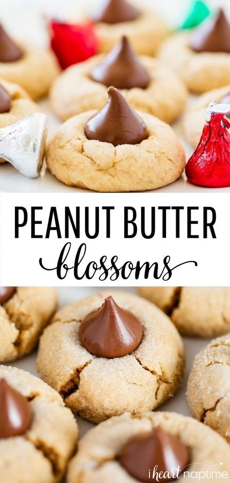 Coated Peanut, Peanut Butter Blossoms Recipe, Chocolate Hershey, Butter Blossoms, Recipe Cookies, Peanut Butter Blossom Cookies, Baking Homemade, Classic Cookies Recipes, Blossom Cookies