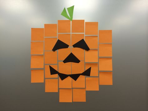 It wouldn't be Post-it art without pixel art - here's a Super Sticky idea for a window, fridge or wall. Sticky Note Art Wall, Sticky Note Window Art, Post It Note Window Art, Window Sticky Note Art, Post It Window Art, Sticky Notes Ideas Wall Post It Art, Interactive Art Wall, Post Its, Post It Art