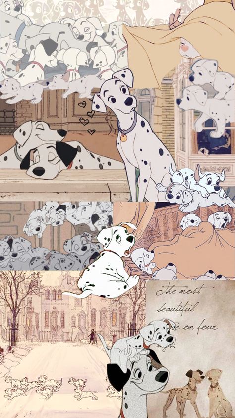 #shufflescollage #disney #101dalmatians Disney Dogs Wallpaper, 101 Dalmatians Aesthetic, Vintage Disney Aesthetic Wallpaper, 101 Dalmations Wallpaper, 101 Dalmatians Wallpaper, 101 Dalmations Movie, Dalmatian Background, Aesthetic Disney Wallpaper, Dalmatian Wallpaper