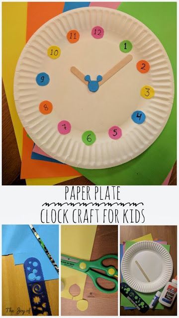 Clock Craft For Kids. Made using paper plate and popsicle stick. Fun number sorting exercise for kids. Clock Craft For Kindergarten, Clock Kindergarten, Paper Plate Clock, Homemade Clocks, Mickey Mouse Clock, Paper Clock, Clock Craft, Paper Plate Crafts For Kids, Craft Kids