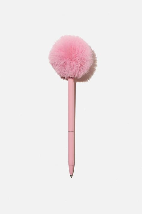 Classic 90's pink puff pencil Fluffy Pen, I Hate School, Pink Pens, School Pencils, Cute Pens, Cute School Supplies, Legally Blonde, Birthday Wishlist, Bday Party