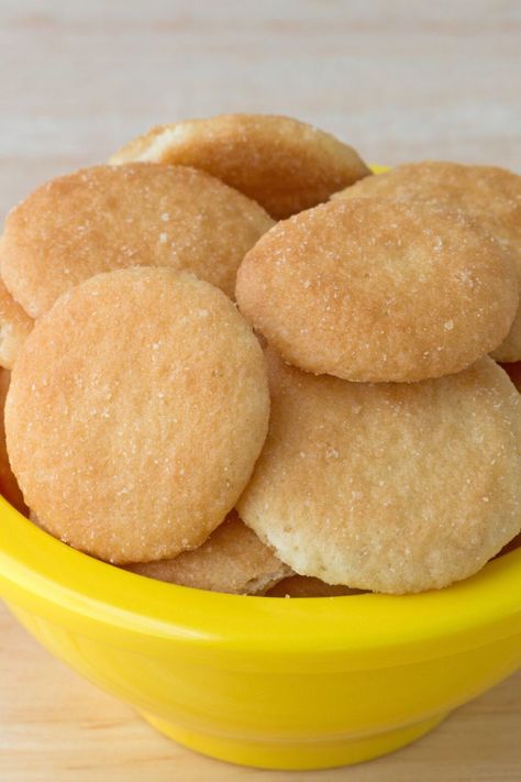 Copycat Vanilla Wafers Recipe. The familiar taste of a favorite dessert cookie made right at home in just 30 minutes. Vanilla Wafer Cookie Recipe, Vanilla Wafer Recipes, Homemade Vanilla Wafers Recipe, Vanilla Wafers Recipe, Homemade Vanilla Wafers, Wafer Recipe, Vanilla Wafer Recipe, Wafers Recipe, Vanilla Wafer Cookies