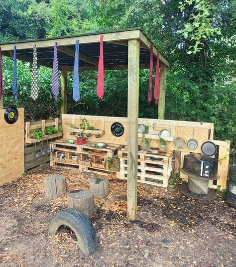 22 Epic DIY Outdoor Sensory Play Equipment Ideas | Finding Myself Young Play Garden For Kids Diy Backyard Ideas, Preschool Garden Ideas Outdoor Classroom, Nature Play Space, Diy Toddler Playground, Outside Play Area For Kids, Eyfs Outdoor Area On A Budget, Preschool Garden Ideas, Sensory Garden Design, Playground Equipment Diy