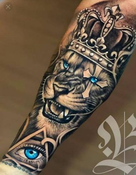 Lion Forearm Tattoos, Animal Tattoos For Men, Animal Sleeve Tattoo, Lion Tattoo Sleeves, Wolf Tattoo Sleeve, Skull Sleeve Tattoos, Lion Head Tattoos, Men Tattoos Arm Sleeve, Forarm Tattoos