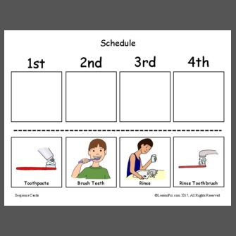 Brushing Teeth Simple Schedule Behavior Therapist, Picture Schedule, Teeth Pictures, Sequencing Cards, Visual Schedules, Visual Schedule, Life Skills Special Education, Brush My Teeth, Free Brush