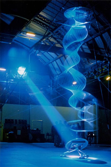 hologram ♥ Experiential Art, Interactive Installation, Projection Mapping, Light Images, Light Wave, Light Sculpture, Wave Art, Red Art, Stage Lighting