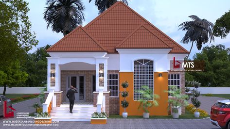 #Architecture #Nigerianbuildingdesigns #MastersTouchStudios #Homes #House #Nigeria #Beautiful #bungalow #Design #Exterior #Modern #HouseDesign #HomeDecor #HouseStyles #HouseExterior           3 Bedroom bungalow design.   Ante-room, Parlour, dining, Kitchen, all bedrooms are en suite and well ventilated.     Minimum size of land is 50ft by 100ft.     Contact +2348032582385, +2348174058017 (Calls and Whatsapp)   E mail: Masterstouchstudios1@gmail.com Kitchen Veranda, Bungalow House Floor Plans, Modern Bungalow House Plans, 4 Bedroom House Designs, Bedroom Bungalow, 3 Bedroom Bungalow, Bungalow Style House, One Storey House, Bungalow Floor Plans