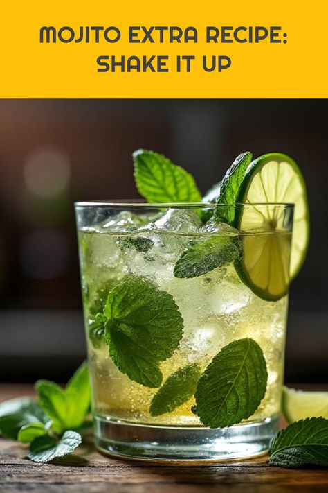 Looking for a refreshing twist on the classic mojito? Try the Mojito Extra Cocktail! This easy cocktail recipe combines the classic mojito flavors of fresh mint, zesty lime, and light rum with a splash of soda and a splash of Angostura Bitters to add a flair of complexity. Perfect for summer gatherings or relaxing evenings, this highball drink promises to delight your taste buds. Whip this up in just a few minutes and impress your friends with this fun and unique drink recipe that stands out from the usual tropical cocktails! Mojito Flavors, Easy Mojito Recipe, Cuban Mojito, Cuba Libre Cocktail, Mojito Recipe Classic, Easy Cocktail Recipe, Classic Mojito, Iced Tea Cocktails, Mango Mojito