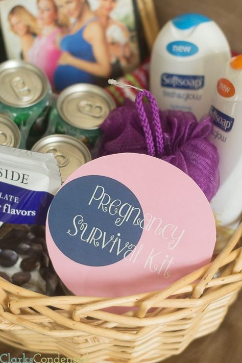 Here are some fun pregnancy survival kit gift ideas that any pregnant woman would love! Second Trimester Gift Basket, Pregnancy Survival Kit For Mom, Expectant Mom Gift Basket, Pregnancy Survival Kit, Pregnancy Kit, Pregnancy Gift Baskets, Baby Gender Prediction, Pregnancy Hacks, Gifts For Pregnant Women