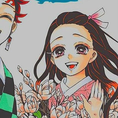 tanjiro & nezuko matching icons - demon slayer / kny Nezuko Icon, Colored Icons, Demon Slayer Manga, Demon Slayer Icons, Nezuko Chan, Manga Colored, Manga Pfp, Colored Manga, Nezuko Kamado