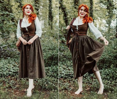 Rachel Maksy (@rachel_maksy) • Instagram photos and videos Rachel Maksy Outfits, Hobbit Fashion, Rachel Maksy, Corset Vest, Wardrobe Planning, Vintage Inspired Outfits, Mood Board Fashion, 1940s Fashion, Fantasy Fashion