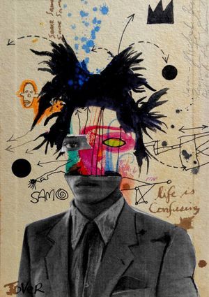 Jm Basquiat, Jean Michel Basquiat Art, Alphabet Graffiti, Basquiat Art, L'art Du Portrait, Loui Jover, Art Du Collage, Collage Portrait, Arte Punk