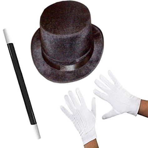 Rimi Hanger Magician Fancy Dress Costume Kit Black Topper Hat Magic Wand White Gloves Set One Size : Amazon.ca: Everything Else Magician Hat, Magician Party, Magician Costume, Fancy Dress Material, Festival Fancy Dress, Magic Party, Fancy Dress Costume, Stag Do, Wimpy Kid