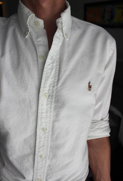 Ralph Lauren Aesthetic Men, Ralph Lauren Shirt Outfit, Impress Your Crush, Lauren Aesthetic, Ralph Lauren Aesthetic, Old Money Summer, White Oxford, Preppy Mens Fashion, Preppy Men