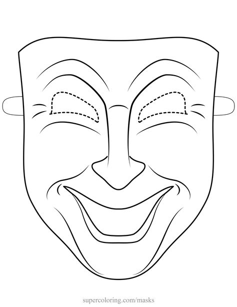 3726×4823 Greek Drama Masks, Greek Mask, Ancient Greek Theatre, Greek Theater, Drama Masks, Study Room Design, Mask Drawing, Theatre Masks, Masks Crafts