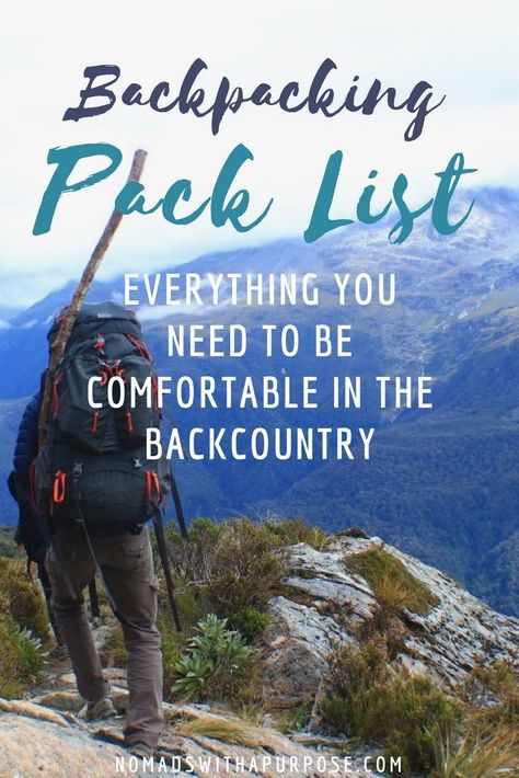 Backpacking pack list // Essential gear for backpacking // Backpacking list for beginners // What you need to go backpacking // Everything you need to be comfortable while backpacking // Backcountry pack list // Begginner backpacking list // Our favorite Backpacking List, Backpacking Pack, Ultralight Backpacking Gear, Pack List, Backpacking Essentials, Backcountry Camping, Camping List, Hiking Essentials, Backpacking Trip