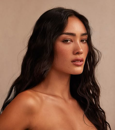 Australian Model Women, South American Woman Face, Mixed Model Woman, Maori Face Claim, Unique Female Face Claims, South Asian Women Face Claim, Filipino Face Claim Female, Aesthetic People Reference, Three Quarter View Face Reference