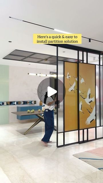 Studio Partition Ideas, Sandwich Glass Partition, Aluminium Partition Design, Fluted Glass Partition, Sliding Folding Partition, Aluminium Partition, Partition Ideas, Fluted Glass, Glass Partition