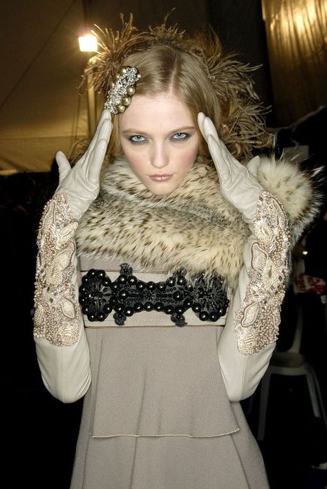 Vlada Roslyakova, Christian Lacroix, A Woman, Gloves, Tumblr