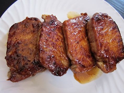 Glazed Pork Chops Glazed Pork Chops Recipes, Glazed Pork Chops, Glazed Pork, Pork Glaze, Chops Recipe, Pork Chop Recipes, Pork Dishes, Pork Chops, Main Dish Recipes