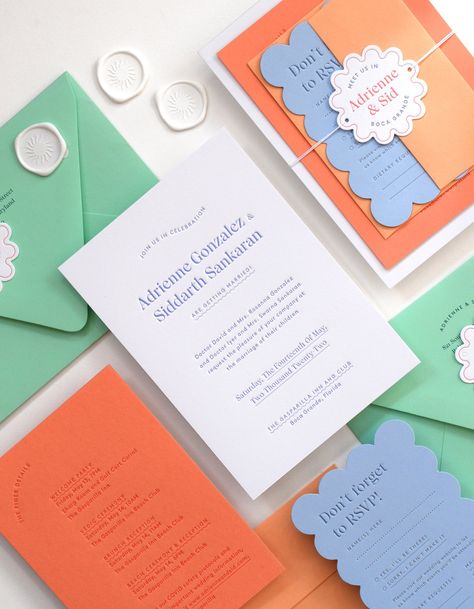 Foil Letterpress, Colorful Wedding Invitations, Colorful Invitations, Wedding Stationery Design, Foil Wedding Invitations, 카드 디자인, Carton Invitation, Letterpress Wedding, Letterpress Wedding Invitations