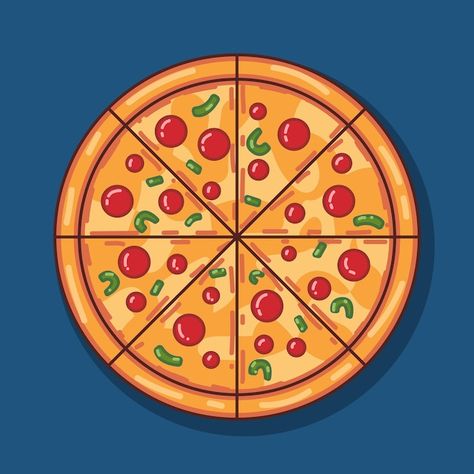 Vector pizza illustration artwork | Premium Vector #Freepik #vector Pizza Illustration, Pizza Graphic, Pizza Vector, Illustration Artwork, Premium Vector, Graphic Resources, Les Oeuvres, Oeuvre D'art, Pizza