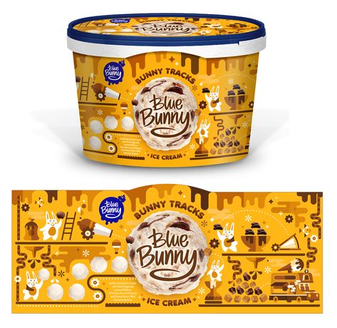 BB Ice Cream Packaging on Behance Ice Cream Cups Packaging, Ice Cream Cups Design, Ice Cream Packaging Design, Cream Packaging Design, Malt Recipe, Popcorn Packaging, Yogurt Packaging, Food Logo Design Inspiration, Packaging Illustration