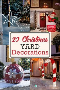 Outside Xmas Decor Ideas Porch, Christmas Decor Ideas For Garden, Christmas Front Lawn Decorations, Christmas Rooftop Decorations Outdoor, Christmas Front Garden Ideas, Cinder Block Christmas Decor, Santas Village Outdoor Decorations, Outdoor Christmas Decorations Small Yard, Outdoor Lawn Christmas Decorations