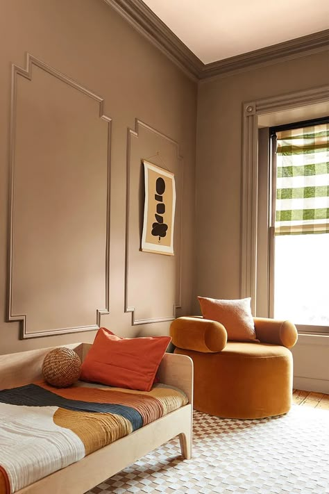 Color of the Year and Color Trends 2025 - Cinnamon Slate 2113-40 | Benjamin Moore Colors For North Facing Rooms, North Facing Rooms, Dining Room Paint Color, 2025 Color Trends, Floral Drapery Fabric, Brown Interiors, Brown Paint Colors, Update Home, Colors 2025