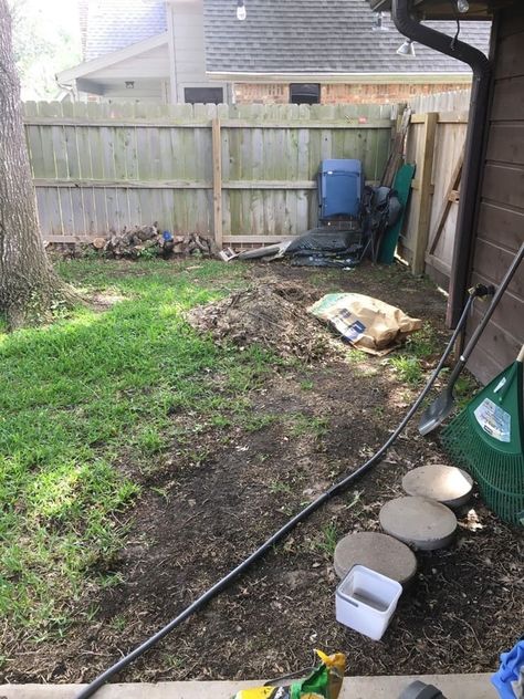 How to Fix a Muddy Backyard 11 Dirt Area In Backyard, Cheap Hardscape Ideas Backyards, Covering Dirt In Backyard Ideas, How To Cover Dirt In Backyard, Backyard Mud Solutions, Backyard Dirt Makeover, How To Cover Dirt In Backyard For Party, How To Fix A Muddy Backyard, No Grass Yard Ideas